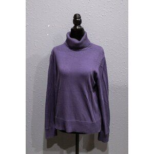 Eddie Bauer Plum Purple Turtleneck Sweater ,Size Medium